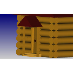 Village Log Hut (log house)