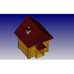 Village Log Hut (log house)